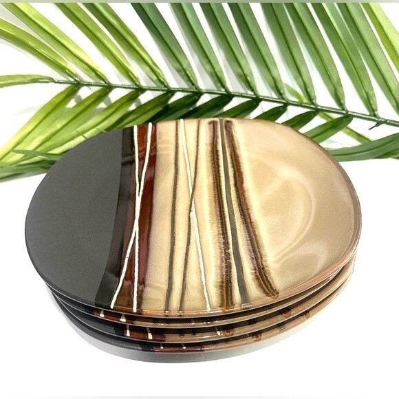 Better Homes & Gardens Bazaar Dinnerware, Brown, Set of 4 - Picture 2 of 8